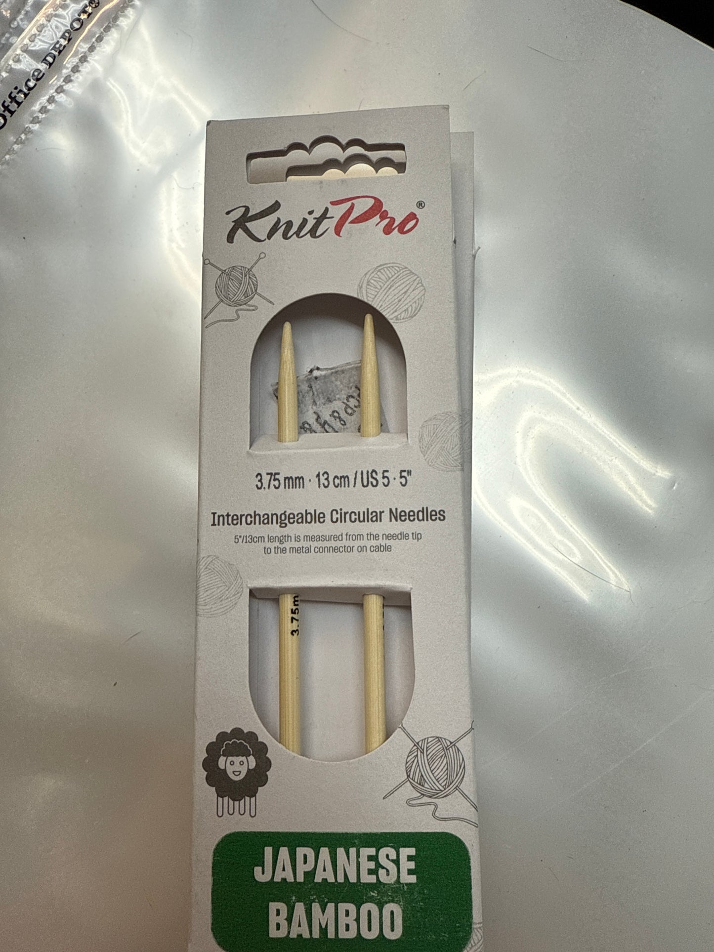 Knit pro 5” bamboo interchangeable needles