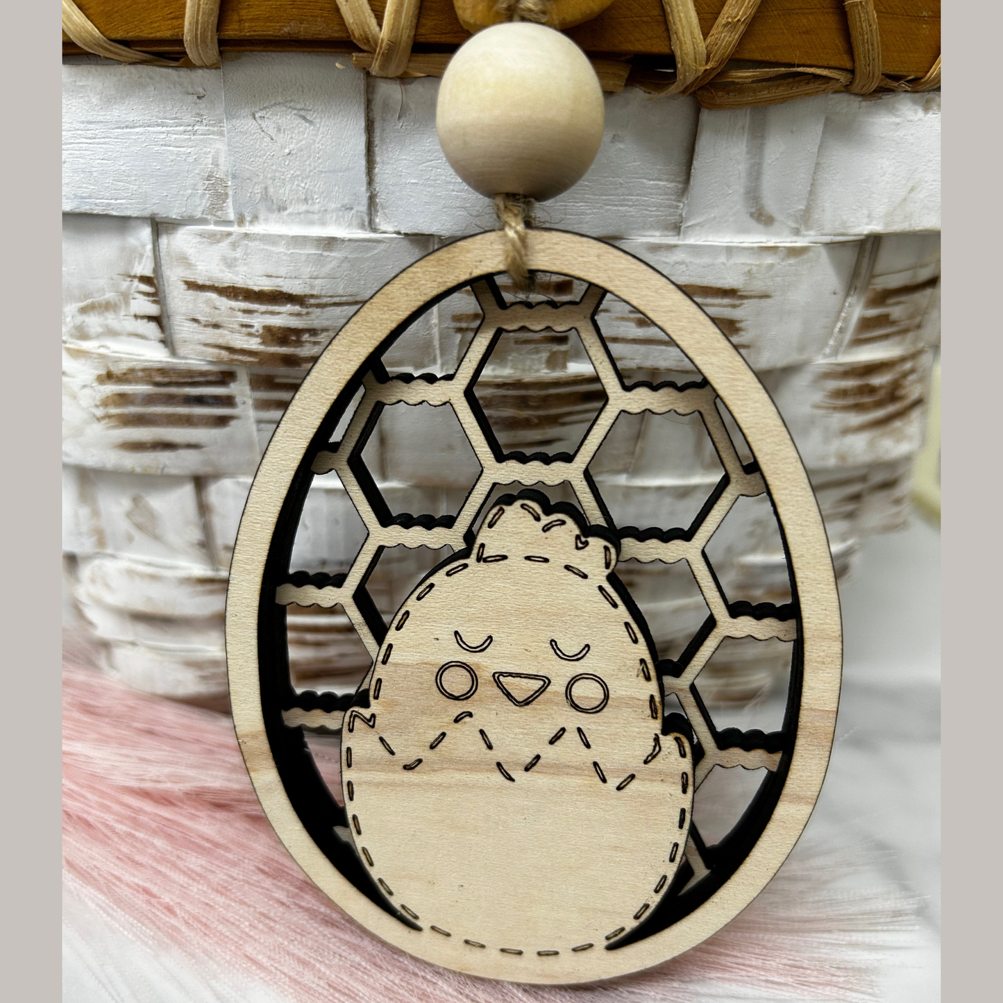 Easter Chicks Basket Tag (Chick in Egg)