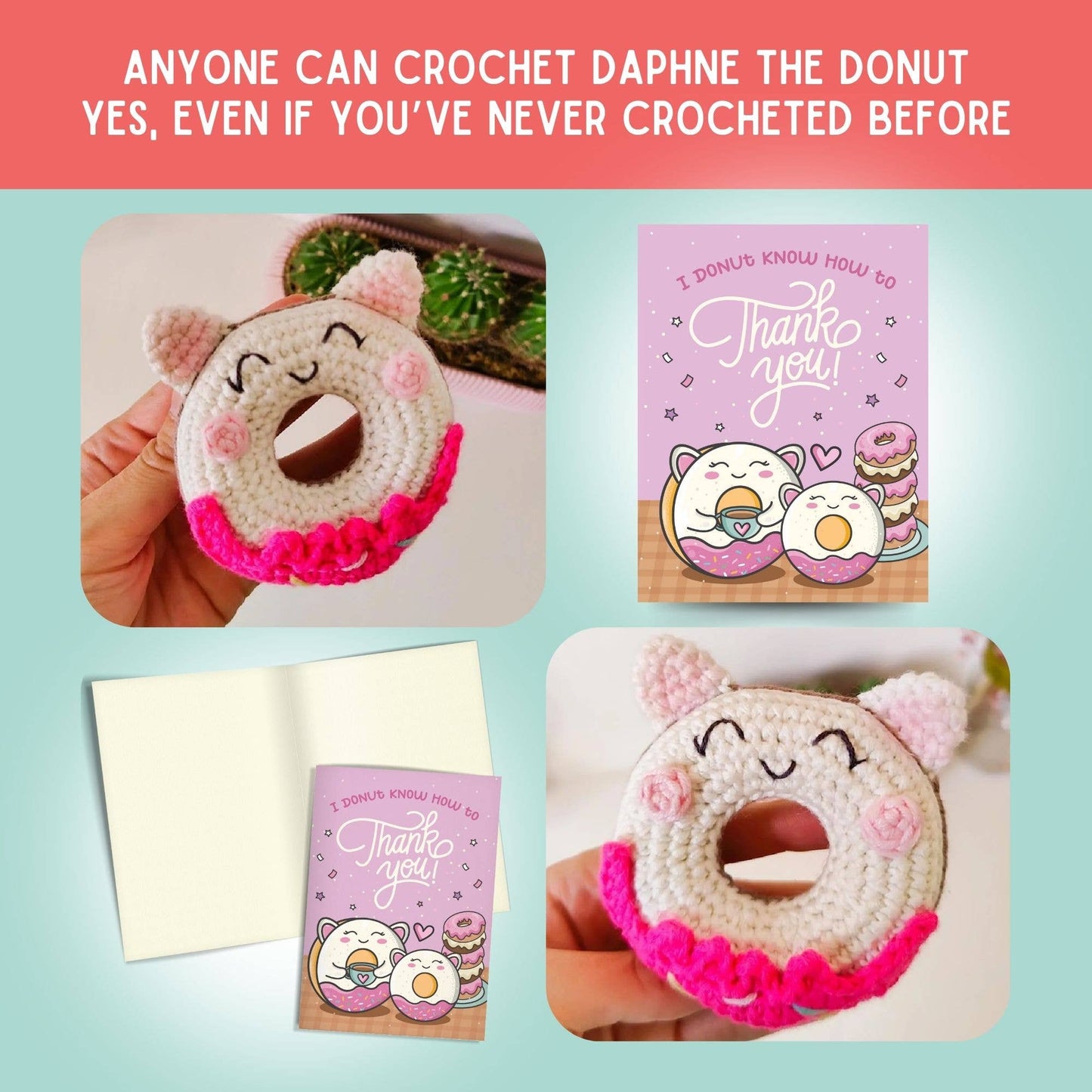 Thank You Card & Donut Crochet Pattern