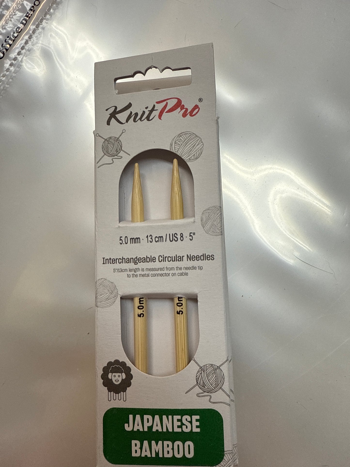 Knit pro 5” bamboo interchangeable needles