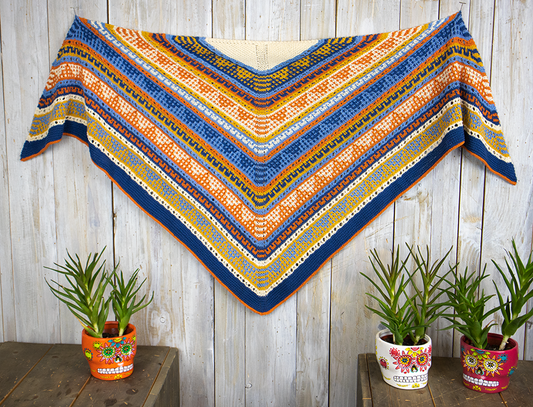 WanderKnit Mexico - Talavera Shawl