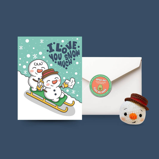 Christmas Card Or Love Card & Snowman Pattern