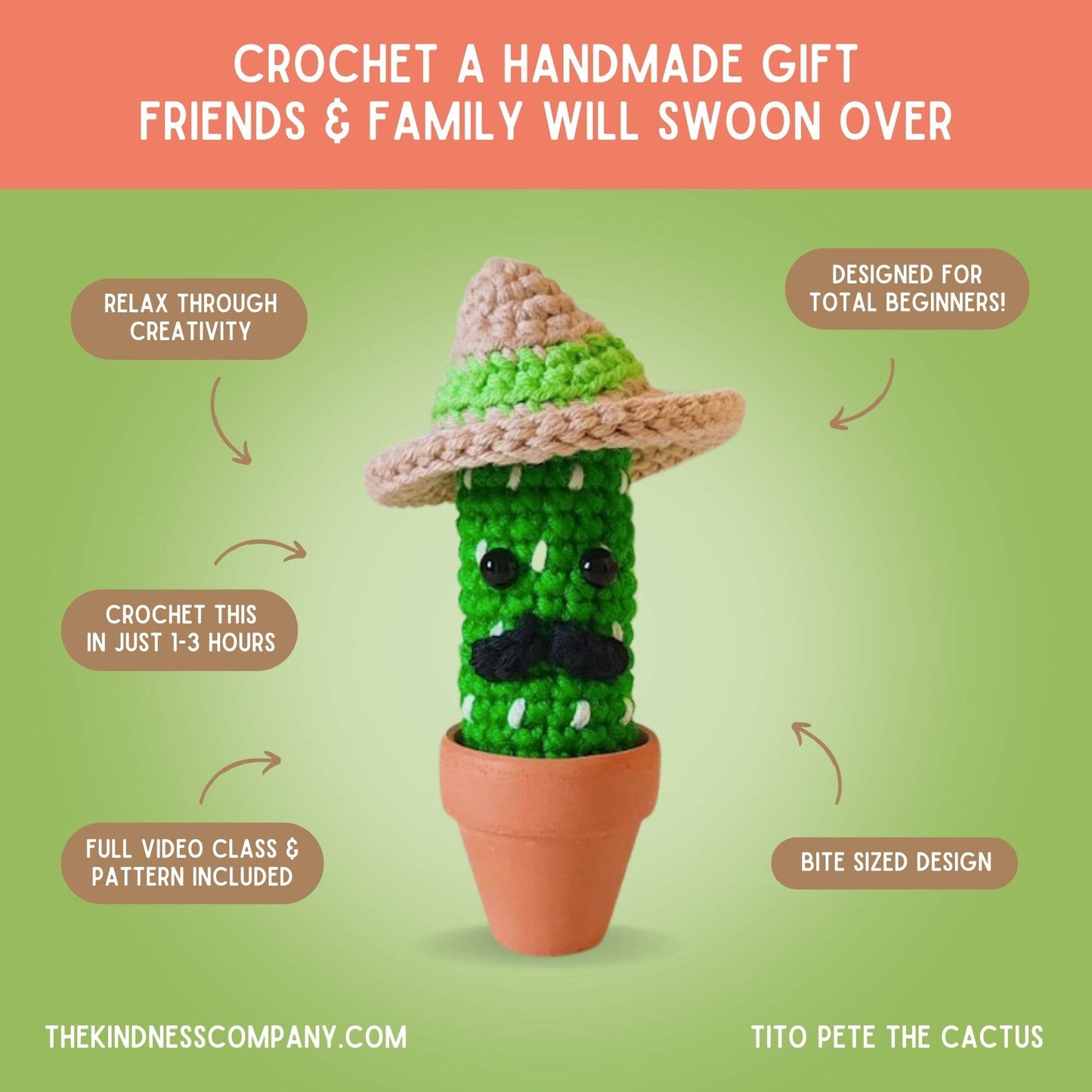 Thank You Card & Cactus Crochet Pattern