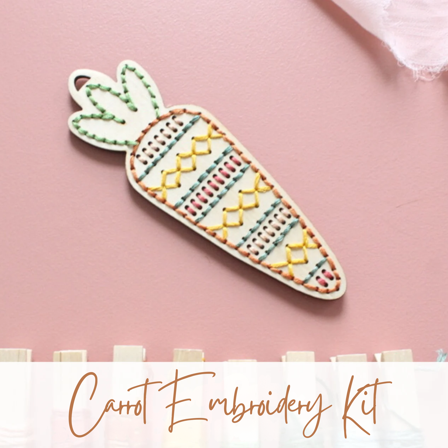 Easter Carrot DIY Embroidery Kit