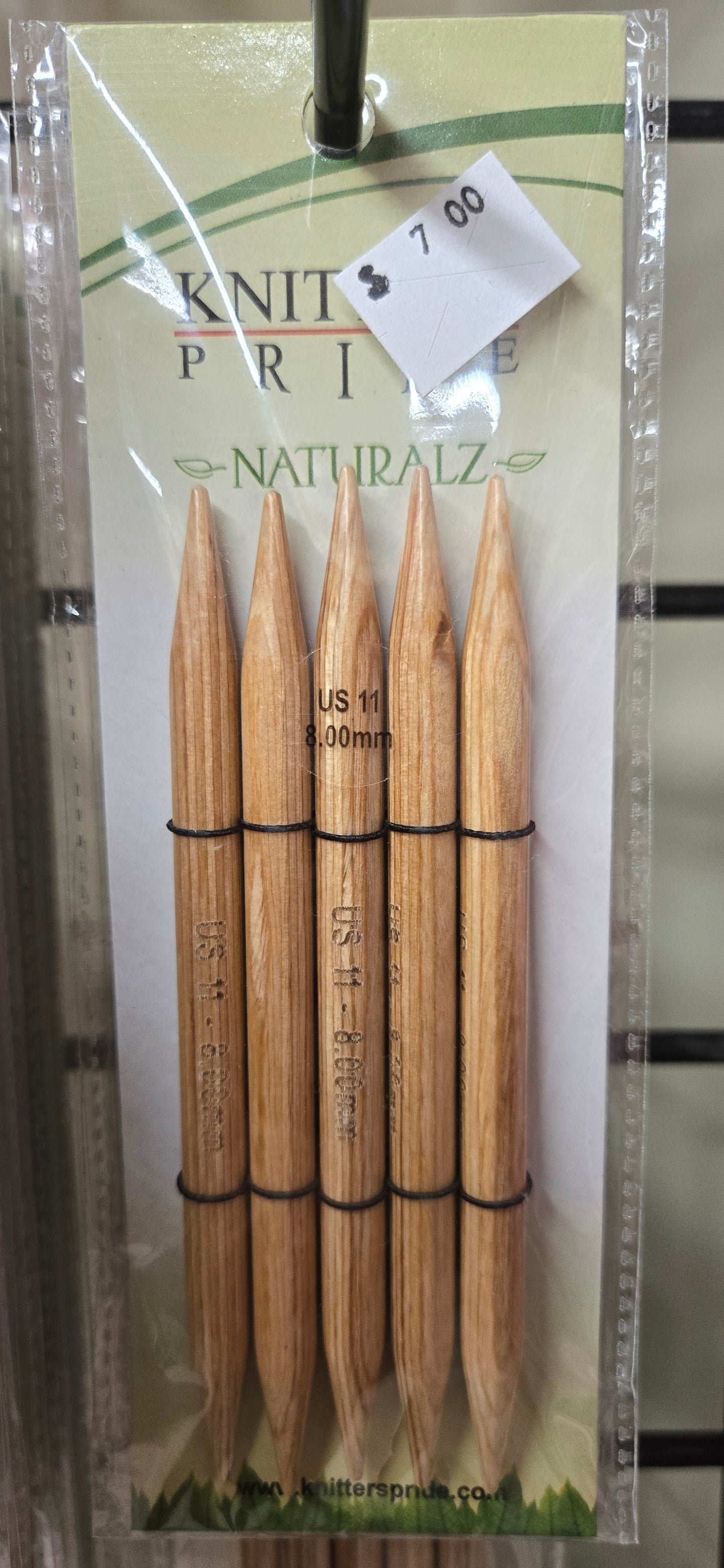 Knitter's Pride Naturalz Wooden 5" Double Pounted Needles