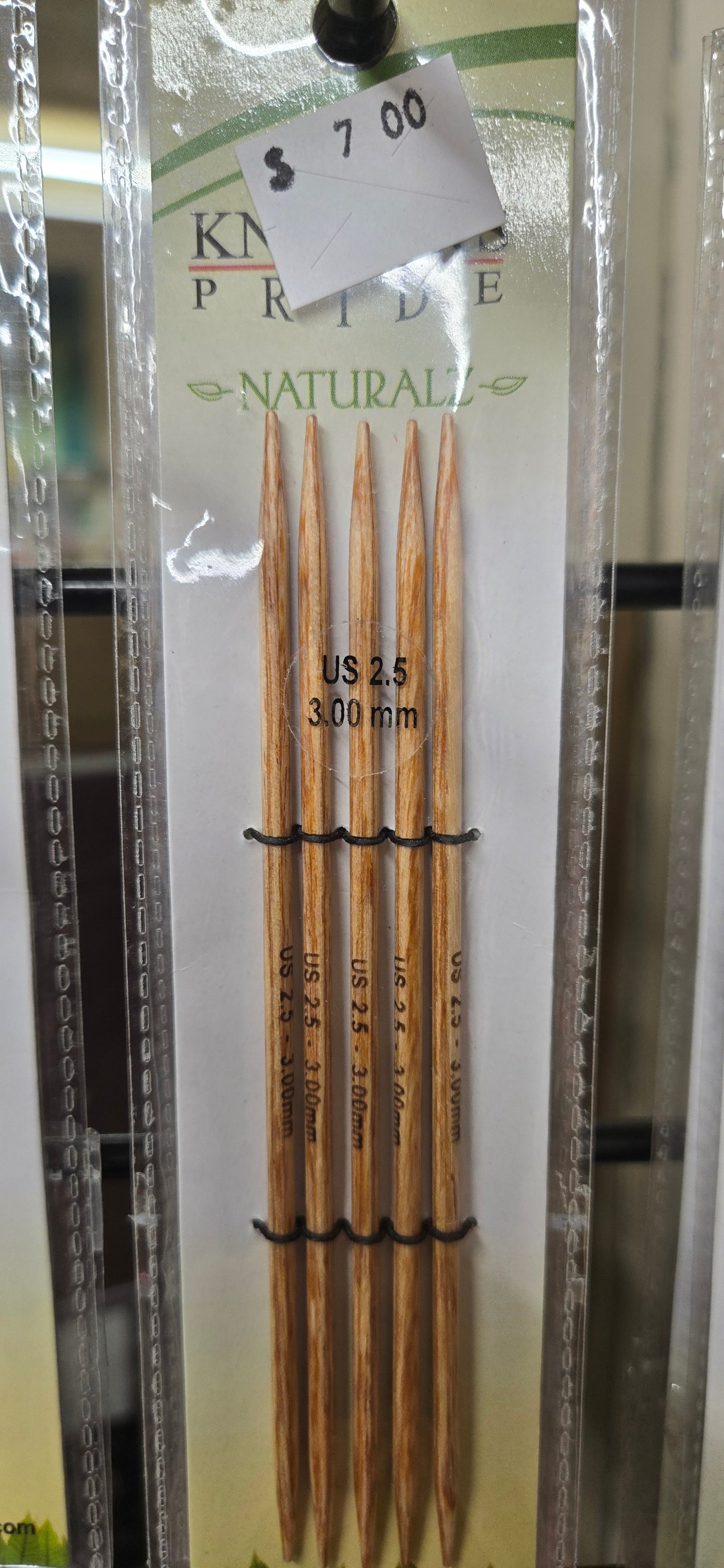 Knitter's Pride Naturalz Wooden 5" Double Pounted Needles