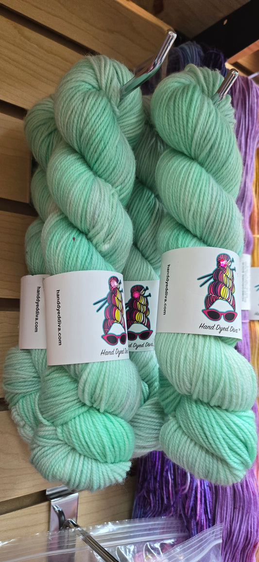 Hand Dyed Diva Homegrown Worsted Emerald