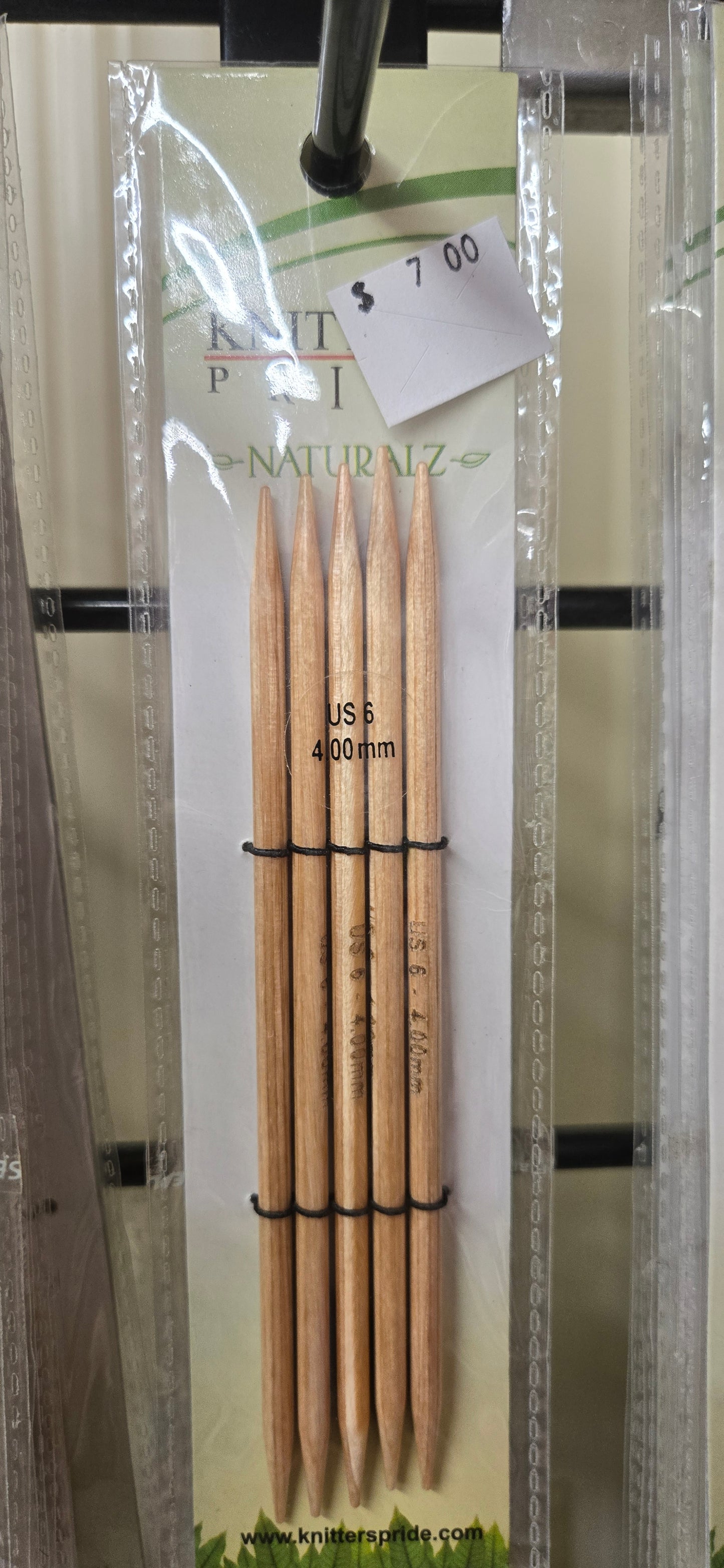 Knitter's Pride Naturalz Wooden 5" Double Pounted Needles